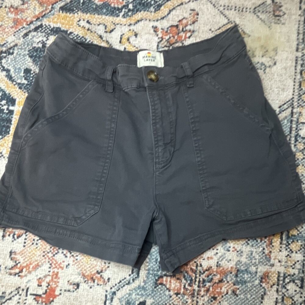 Marine Layer Grey Canvas Utility Shorts — Women’s Size 4